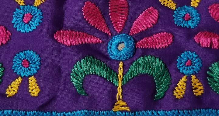 Image of embroidered fabric