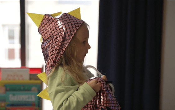 Child in fancy dress outfit