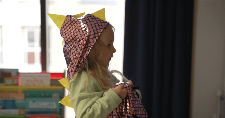 Child in fancy dress outfit