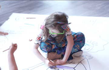 Child doing arts and crafts