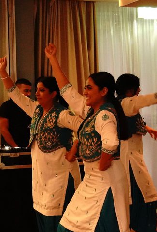 Dancers doing Bollywood style dancing
