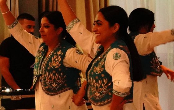 Dancers doing Bollywood style dancing