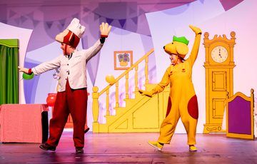 Spot the Dog dancing with his friend