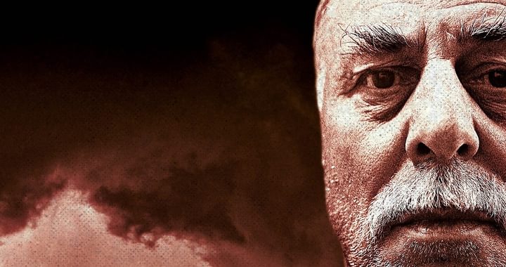 Close up of face of man with a white beard