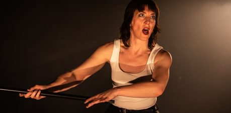 woman in white vest