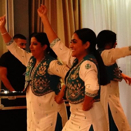 Dancers doing Bollywood style dancing