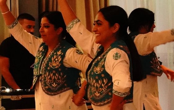 Dancers doing Bollywood style dancing