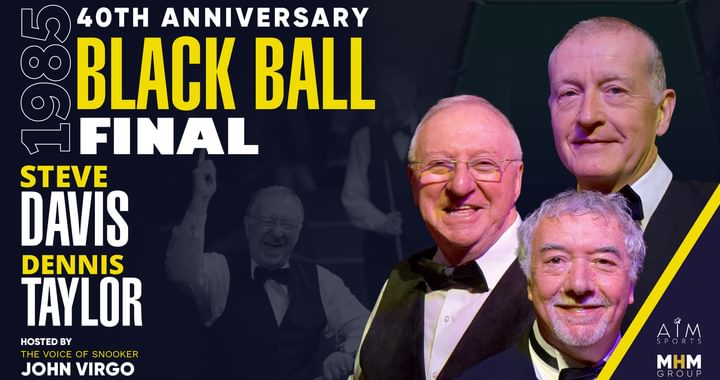 image of Steve Davis, Dennis Taylor and John Virgo snooker players
