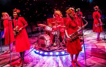 Group of performers playing instruments