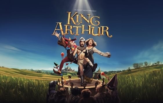 A mix of people in medieval outfits in silly poses