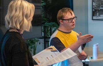 Young person speaking