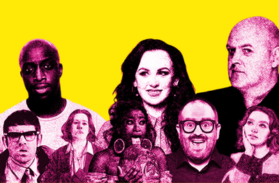 Image of comedians - Dara O Briain, Catherine Bohart & Emmanuel Sonubi